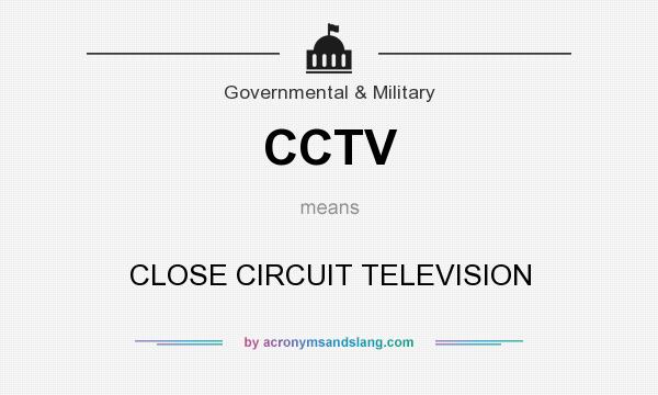 What does CCTV mean? It stands for CLOSE CIRCUIT TELEVISION