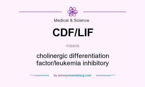 What does CDF/LIF mean? It stands for cholinergic differentiation factor/leukemia inhibitory