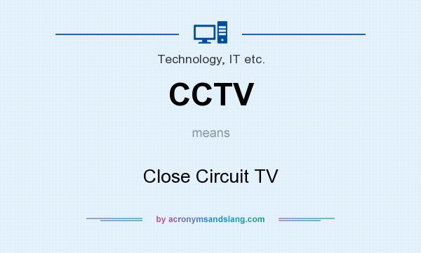 What does CCTV mean? It stands for Close Circuit TV