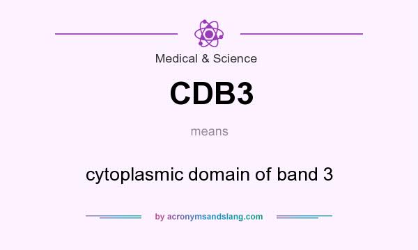 What does CDB3 mean? It stands for cytoplasmic domain of band 3