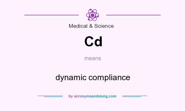 What does Cd mean? It stands for dynamic compliance