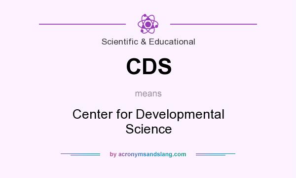 What does CDS mean? It stands for Center for Developmental Science