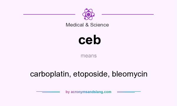 What does ceb mean? It stands for carboplatin, etoposide, bleomycin