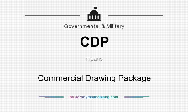 What does CDP mean? It stands for Commercial Drawing Package