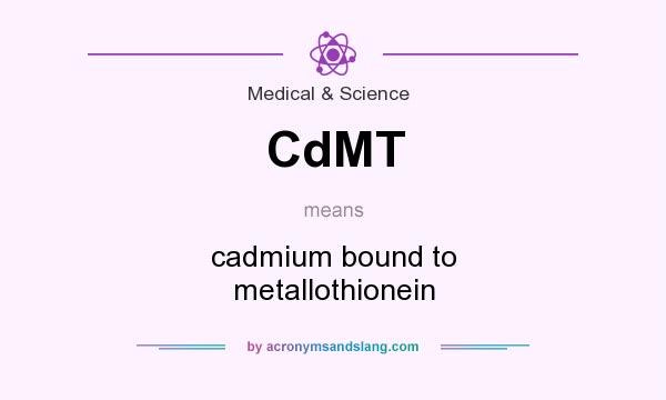 What does CdMT mean? It stands for cadmium bound to metallothionein