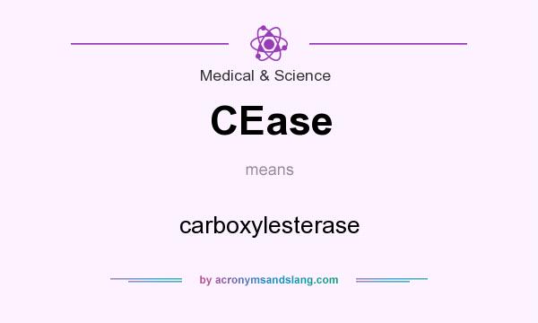 What does CEase mean? It stands for carboxylesterase