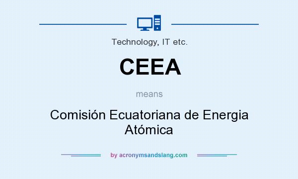 What does CEEA mean? It stands for Comisión Ecuatoriana de Energia Atómica