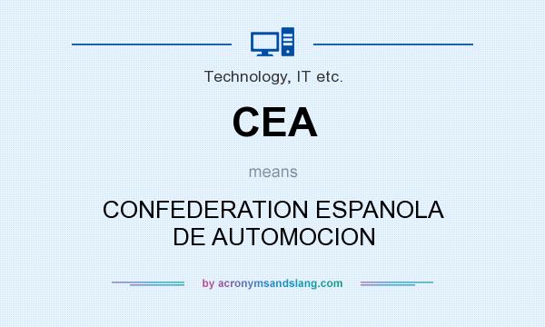 What does CEA mean? It stands for CONFEDERATION ESPANOLA DE AUTOMOCION