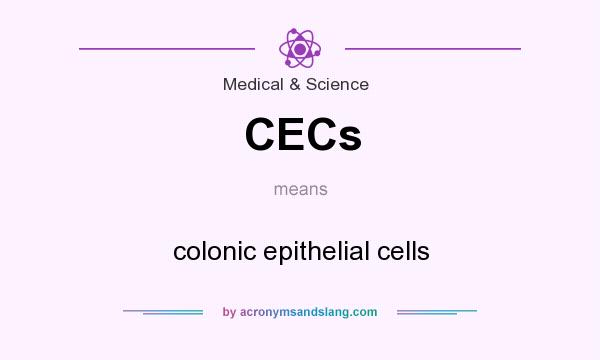What does CECs mean? It stands for colonic epithelial cells