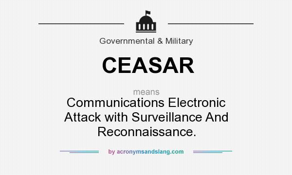 What does CEASAR mean? It stands for Communications Electronic Attack with Surveillance And Reconnaissance.