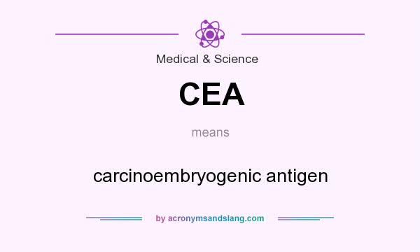 What does CEA mean? It stands for carcinoembryogenic antigen