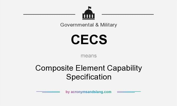 What does CECS mean? It stands for Composite Element Capability Specification