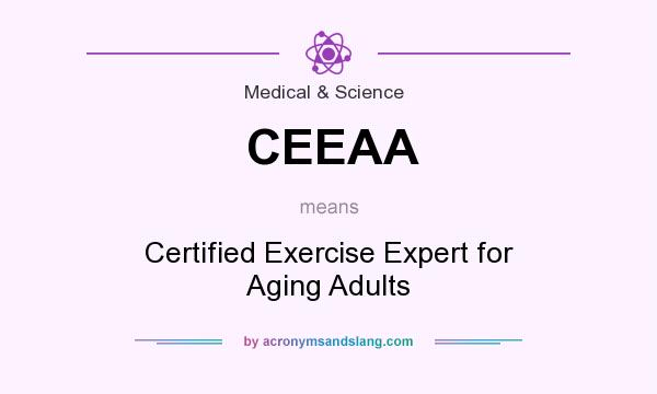 What does CEEAA mean? It stands for Certified Exercise Expert for Aging Adults