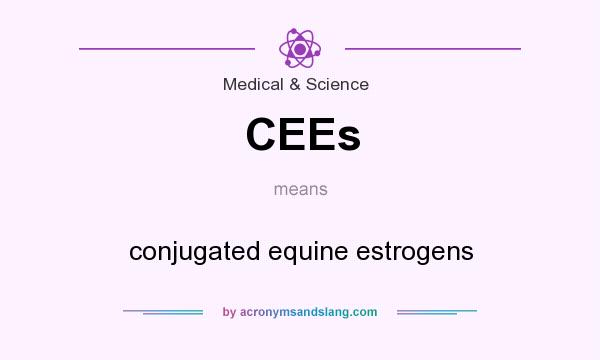What does CEEs mean? It stands for conjugated equine estrogens