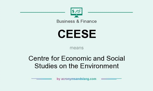 What does CEESE mean? It stands for Centre for Economic and Social Studies on the Environment