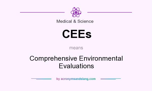 What does CEEs mean? It stands for Comprehensive Environmental Evaluations