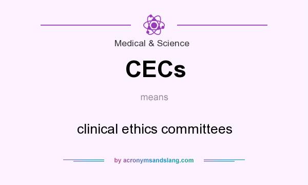 What does CECs mean? It stands for clinical ethics committees