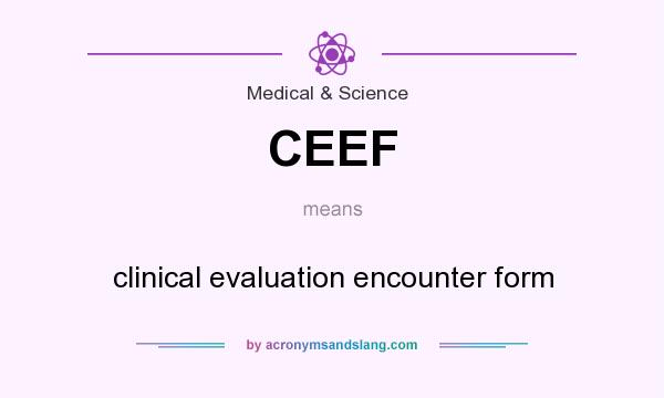 What does CEEF mean? It stands for clinical evaluation encounter form