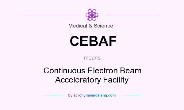 What does CEBAF mean? It stands for Continuous Electron Beam Acceleratory Facility