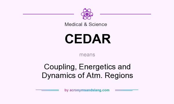 What does CEDAR mean? It stands for Coupling, Energetics and Dynamics of Atm. Regions