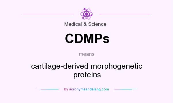 What does CDMPs mean? It stands for cartilage-derived morphogenetic proteins