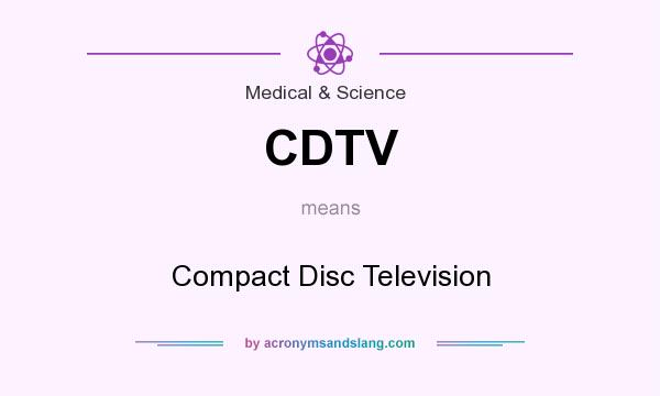 What does CDTV mean? It stands for Compact Disc Television