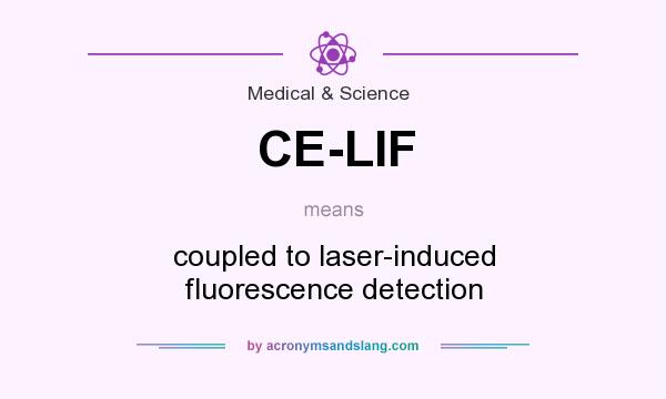 What does CE-LIF mean? It stands for coupled to laser-induced fluorescence detection