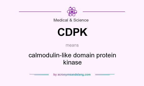 What does CDPK mean? It stands for calmodulin-like domain protein kinase