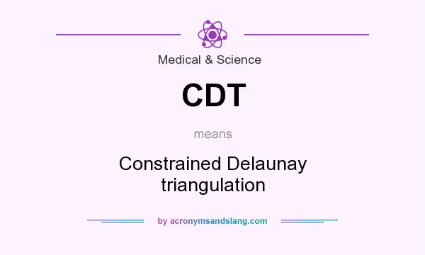 What does CDT mean? It stands for Constrained Delaunay triangulation
