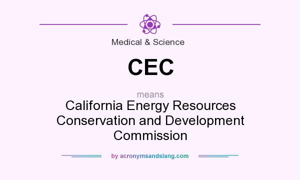 What does CEC mean? It stands for California Energy Resources Conservation and Development Commission