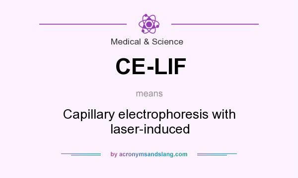 What does CE-LIF mean? It stands for Capillary electrophoresis with laser-induced