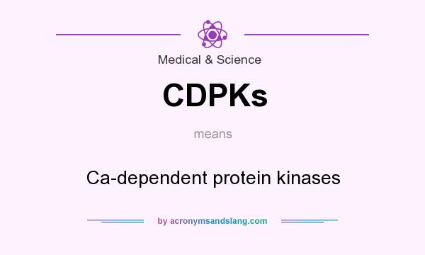 What does CDPKs mean? It stands for Ca-dependent protein kinases