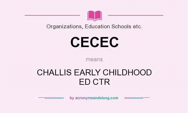 What does CECEC mean? It stands for CHALLIS EARLY CHILDHOOD ED CTR
