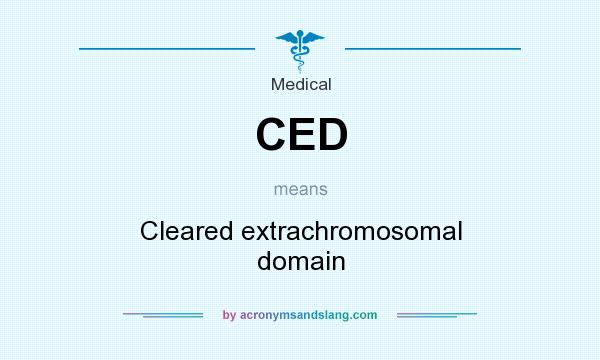 What does CED mean? It stands for Cleared extrachromosomal domain