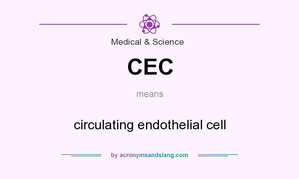 What does CEC mean? It stands for circulating endothelial cell