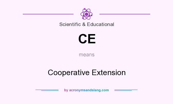 What does CE mean? It stands for Cooperative Extension