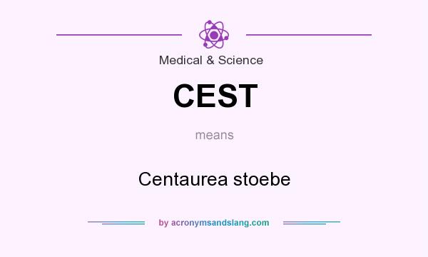 What does CEST mean? It stands for Centaurea stoebe