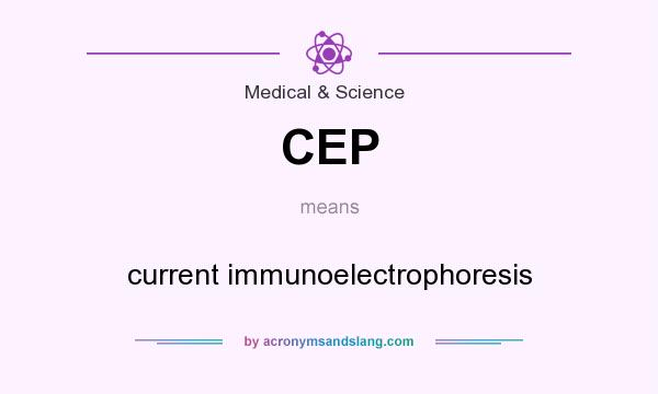 What does CEP mean? It stands for current immunoelectrophoresis