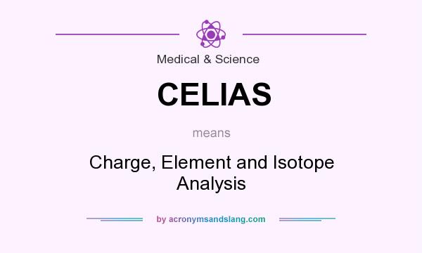 What does CELIAS mean? It stands for Charge, Element and Isotope Analysis