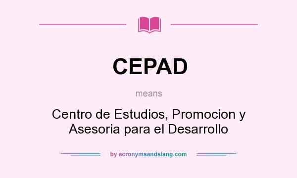 What does CEPAD mean? It stands for Centro de Estudios, Promocion y Asesoria para el Desarrollo