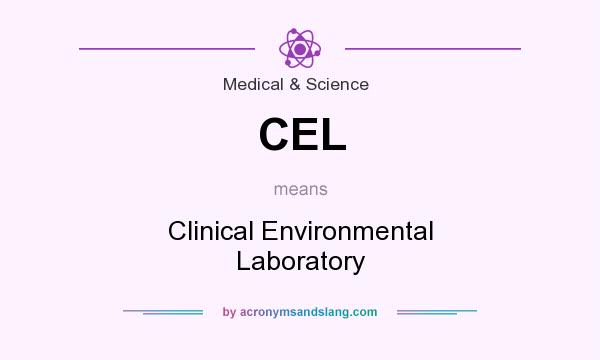 What does CEL mean? It stands for Clinical Environmental Laboratory