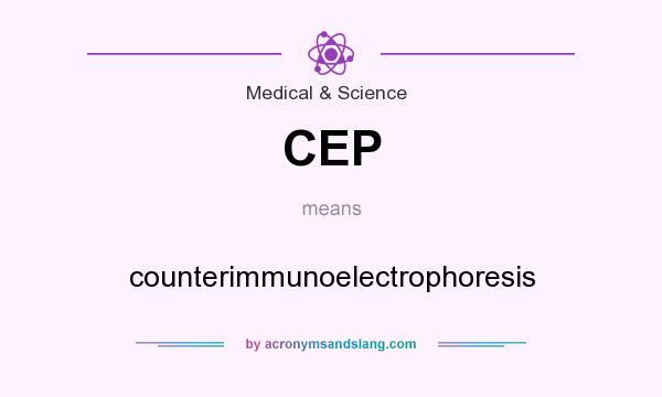 What does CEP mean? It stands for counterimmunoelectrophoresis