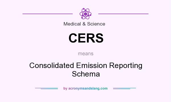 What does CERS mean? It stands for Consolidated Emission Reporting Schema
