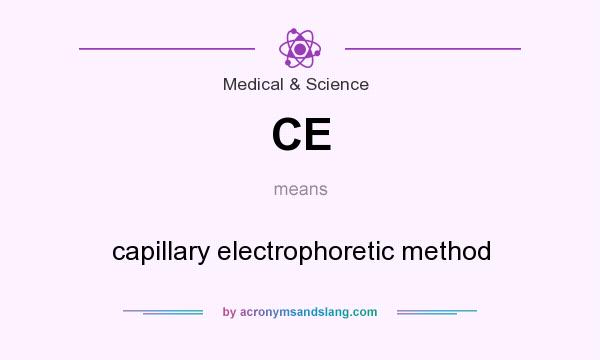 What does CE mean? It stands for capillary electrophoretic method