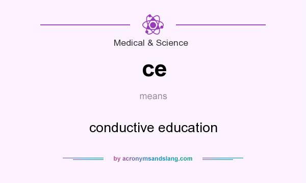 What does ce mean? It stands for conductive education