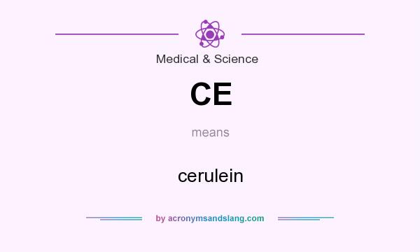 What does CE mean? It stands for cerulein