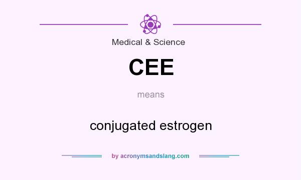 What does CEE mean? It stands for conjugated estrogen