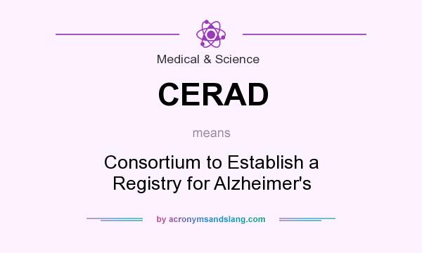 What does CERAD mean? It stands for Consortium to Establish a Registry for Alzheimer`s