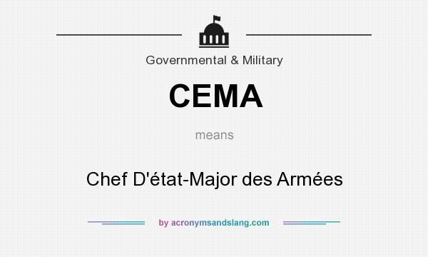 What does CEMA mean? It stands for Chef D`état-Major des Armées
