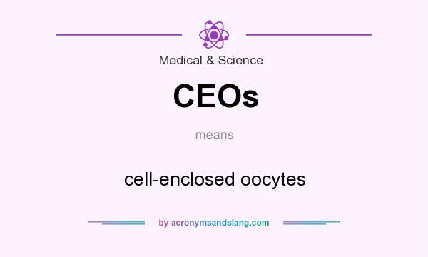 What does CEOs mean? It stands for cell-enclosed oocytes